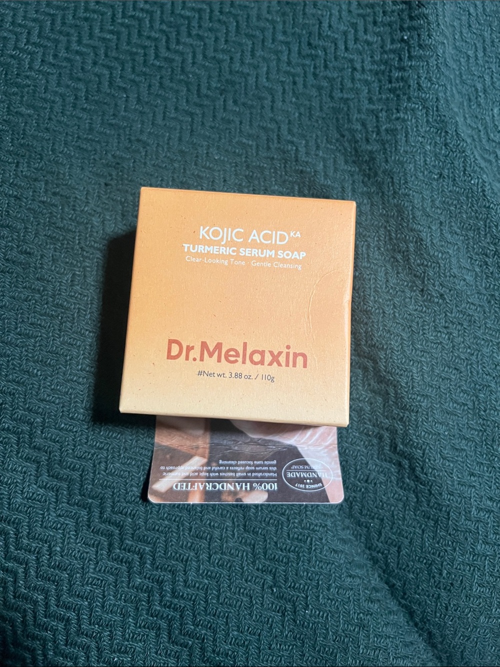 Dr. Melaxin Kojic Acid Turmeric Serum Soap - Peach/Orange Box